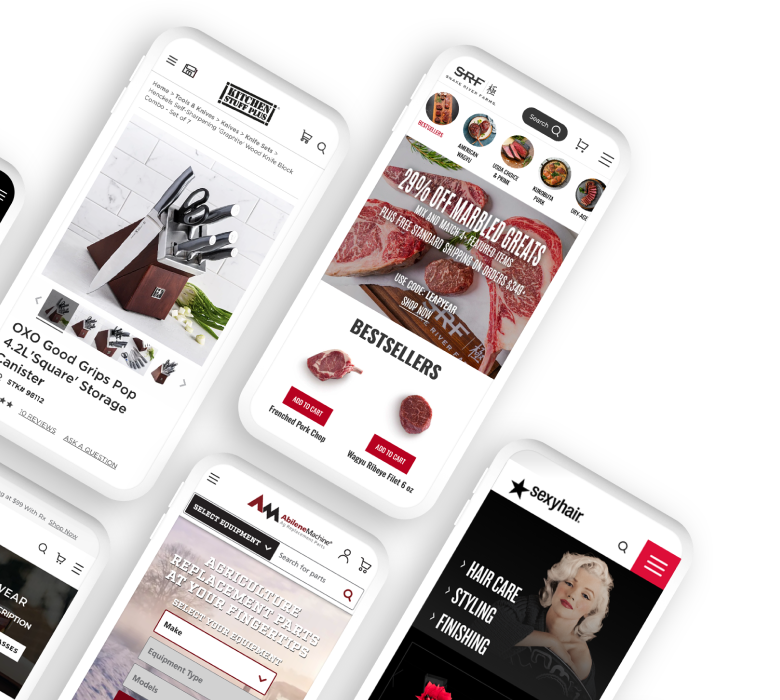 Award Winning ECommerce Designs for mobile